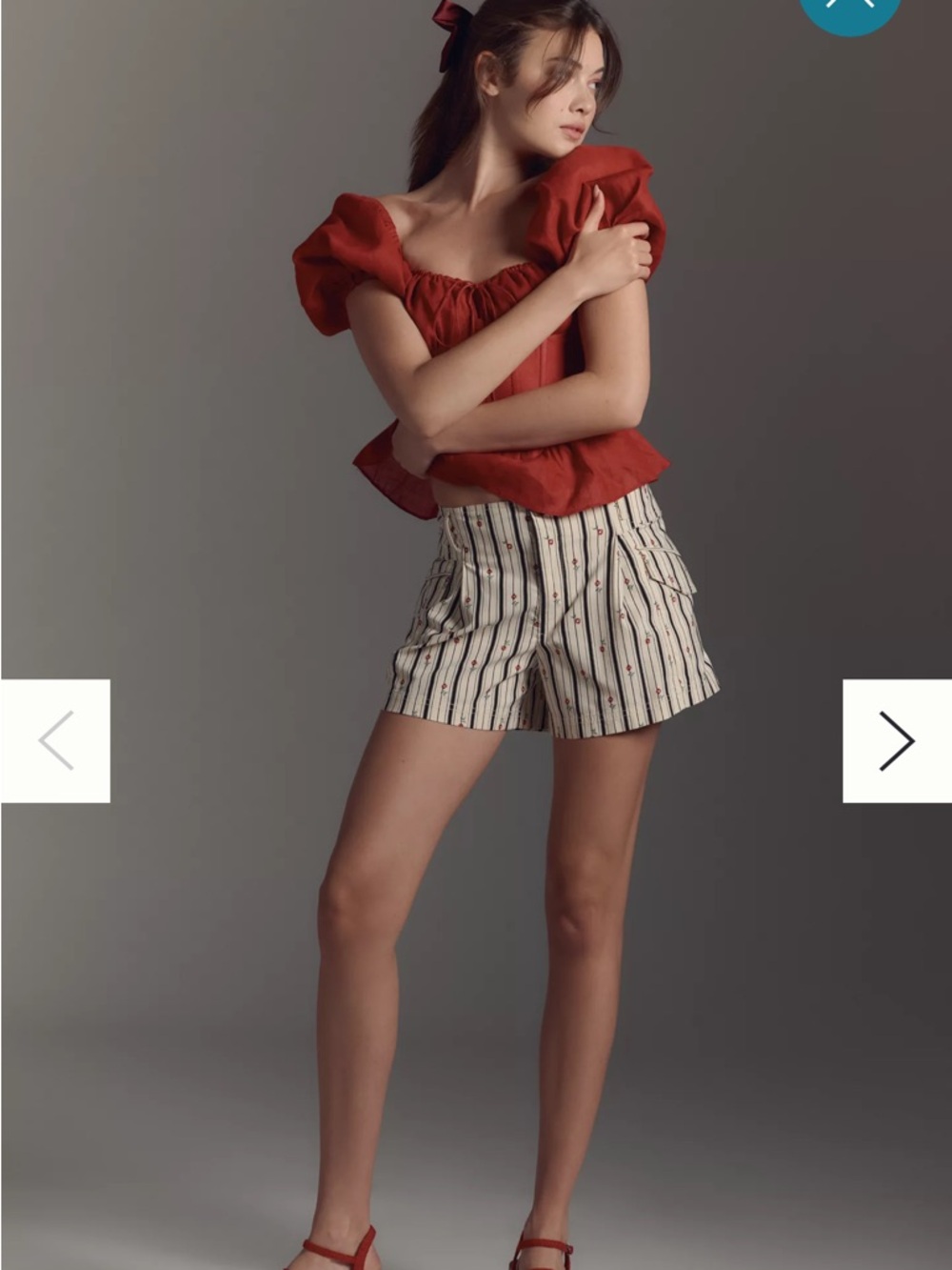 By Anthropologie Pleated Printed Shorts size 8